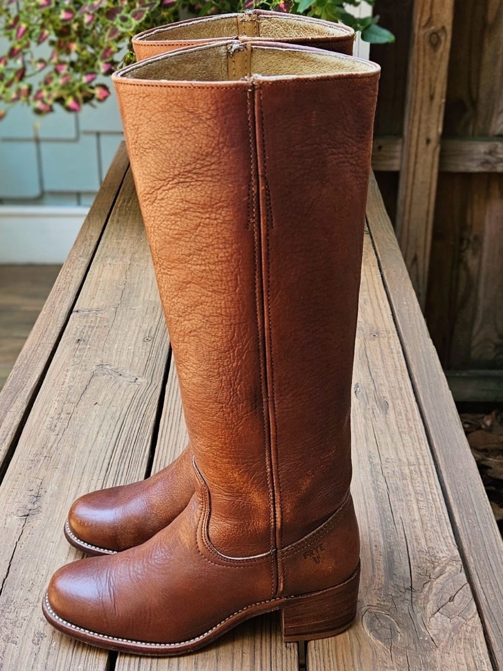 VINTAGE FRYE 15” TALL CAMPUS BOOTS SZ 7 - Picture 3 of 16